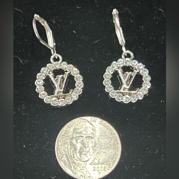 Louis Vuitton LV Zipper Pull Charm Lever Back Earrings (LVXX020) - Picture 2 of 4